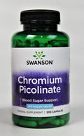 Swanson Chromium Picolinate - Natural Supplement - (200 Capsules 200mcg Each) (3 Pack)