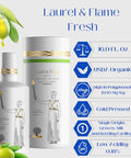 Laurel & Flame Fresh - Extra Virgin Olive Oil - "Best Greek Olive Oil" Award - Cold Pressed - Polyphenol Rich (1,212 MG/KG) - USDA-Organic - 90X Hydroxytyrosol Polyphenols - Early Harvest - Single Origin - Rare Local Olive Variety - 500 ml (16.9 fl oz)