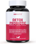 Detox Probiotic Supplement by GoBiotix Ultimate Flora Probiotic for Women Men 50 Billion CFU of Probiotics Prebiotics Digestive Enzymes for Gut Liver Health Shelf Stable 60 Caps