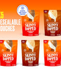 SkinnyDipped Maple Kiss and Pumpkin Spice Almonds Variety Pack Bundle, Healthy Snack, Plant Protein, Gluten Free, 3.5 oz Resealable Bags, Pack of 5, Limited Edition
