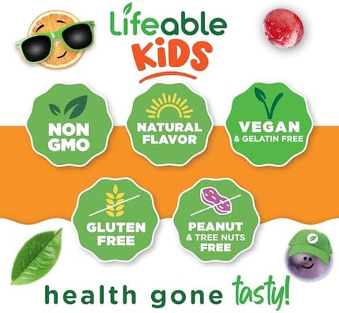 Lifeable Zinc Gummies for Kids |15mg Great Tasting Kids Zinc Supplements GMO Free Vegetarian Zinc Vitamins for Healthy Skin and Immune Support for Kids and Children 90 Gummies