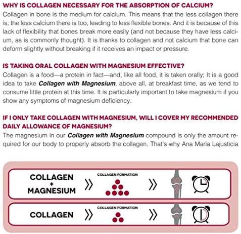 Ana Maria Lajusticia 3 Pack High Absorption Collagen Pills with Magnesium. Healthy Skin Nails Hair and Ligaments. Natural Supplement 450 Tablets.