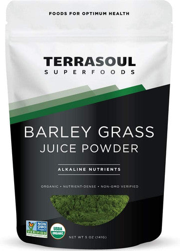 Terrasoul Superfoods Organic Barley Grass Juice Powder 5 Oz - USA Grown | Made From Concentrated Juice | Superior to Barley Grass