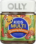 Olly Kids Multivitamin Support Sour Fruit Punch Gummy Worms No Artificial Flavors 70 Each (Pack Of 1)