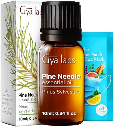 Gya Labs Pine Essential Oils For Diffuser & Lemongrass Essential Oil For Diffuser Set - Aromatherapy Grade Essential Oils Set - 2X0.34 Fl Oz - Gya Labs