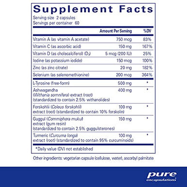 Pure Encapsulations Thyroid Support Complex 120 caps
