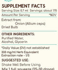 Onion A120 (2pcs) Alcohol Herbal Extract Tincture, Concentrated Liquid Drops Natural Onion (Allium Cepa) Dried Bulb (2x4 fl oz)