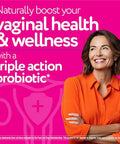 Florajen Women S Triple-Action Probiotic Prebiotic Probiotic Cranberry For Vaginal Digestive & Immune Support - Fast-Acting - Clinically-Studied - Gluten-Free & Vegan 30-Count