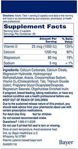 Citracal Calcium + D Slow Release 1200 Tablets 80 Tablets (Pack Of 4)