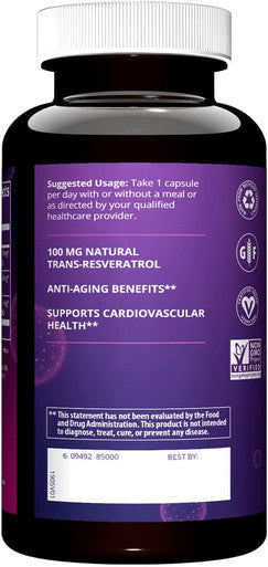 MRM - Resveratrol - 100mg Natural Trans-Resveratrol 60 Vcaps