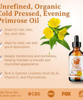 Bella Terra Oils - Organic Evening Primrose Oil 2Oz - Celebrating Primrose'S Nutrient Legacy Infused With Vitamin E & Omega-6 Superior Oil Experience For The Skin