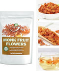 Natural Dried Monk Fruit Flower - 2.0 oz, All-Natural Luo Han Guo Flower Tea, No Additives, No GMO