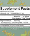 Maryruth's Organics Lemon Balm Leaf Liquid Extract 1 Fl Oz