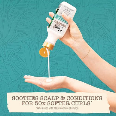 Maui Moisture Scalp Care Rejuvenating Conditioner Soothing Curly Hair Conditioner With Vitamin E Pro-Vitamin B5 & Aloe Vera Silicone- 13 Fl. Oz