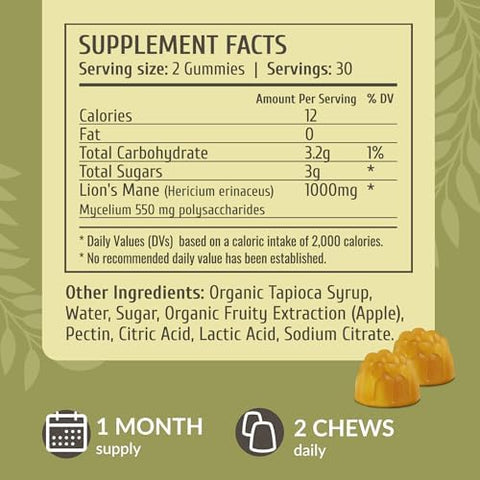 Herbamama Lion'S Mane & Rhodiola Rosea Kit - Bundle Of 1000 Mg Lion'S Mane Gummies & 1000 Mg Rhodiola Rosea Capsules - Vegan Non-Gmo Sugar & Alcohol- - 2 Pack
