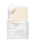 Beekman 1802 Milk Facial Cleansing Bar Makeup Remover Deep Pore Cleanser Hydrating Face Wash Goat Milk Colostrum Probiotic Milk Cleanser Foam Face Wash Bar Soap for Women Men 3.5oz