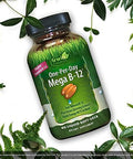 Irwin Naturals Oneperday Mega B12 1500Mcg High Potency Methylcobalamin Vitamin Fast Enhanced Absorption With Mct + Asian Ginseng Natural Energy Boost 60 Liquid Softgels With Pill Case