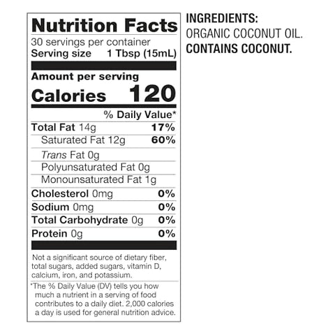 BetterBody Foods Organic Unrefined Coconut Oil - Hair & Skin Moisturizer, Baking & Cooking Oil - Light Aroma and Flavor - Butter Alternative - 15.5 Fl Oz