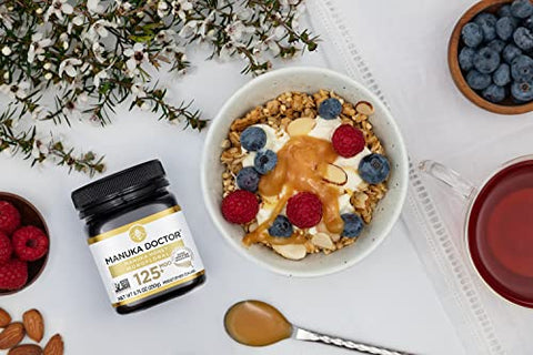 MANUKA DOCTOR - Manuka Honey MGO 80+ Multifloral & MGO 125+ Monofloral Value Bundle, 100% Pure New Zealand Honey. Certified. Guaranteed. RAW. Non-GMO, 2 x 8.75oz Pots