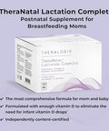 Theralogix Theranatal Lactation Complete Postnatal Vitamin Supplement 13Week Supply Breastfeeding Supplement For Women Nsf 182 Tablets & 91 Softgels