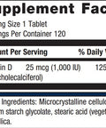 Metagenics D3 1000 Vitamin D Supplement 1,000 IU (25 mcg) Support for Bone, Cardiovascular, and Immune Health | 120 Count