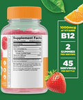 Lifeable Vitamin B12 Kids + Calcium With Vitamin D Kids Gummies Bundle Great Tasting Vitamin Supplement Gluten Gmo Chewable Gummy