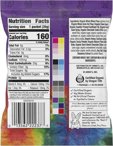 Annie's Organic Friends Bunny Grahams - Pack of 20 - Delicious Baked Grahams - Chocolate Chip and Chocolate Honey Flavors - Certified Organic