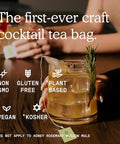 SAYSO Honey Rosemary Moscow Mule & Old Fashioned Cocktail Tea Bags - Mixers Bundle | Organic, Low-calorie & Low Sugar - 2x 8 count