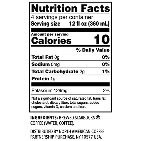 Starbucks Blonde Roast Iced Coffee, Black Unsweetened, 48 Fl Oz Bottle