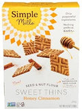Simple Mills Honey Cinnamon Seed & Nut Flour Sweet Thins, Paleo Friendly & Delicious Sweet Thin Cookies, Good for Snacks, Nutrient Dense, 4.25oz, Pack of 1