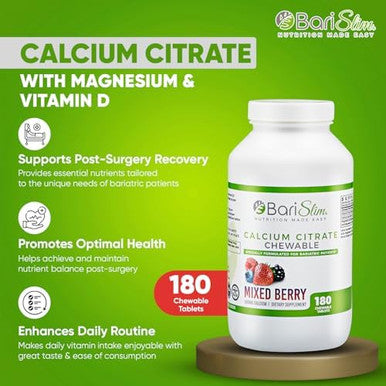 Barislim Chewable Bariatric Multivitamin Tablets - Specially Formulated Chewable Tablets For Patients After Weight Loss Surgery - Easy To Digest & Great Tasting Fruit Flavors Pack Of 2
