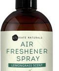 Kate Naturals Air Freshener Spray For Home. Lemongrass Essential Oil Room Freshener Spray For Pillows Bedding Linen Room Spray (8 Fl Oz Pet Safe Non-Toxic)