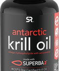 Sports Research Krill Oil Supplement with EPA DHA Omega 3 Phospholipids Astaxanthin from Antarctic Krill Highest Concentration of Krill Oil for Men Women 1000mg 60 Softgel Capsules