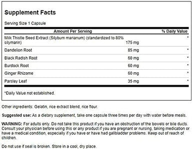 Swanson Milk Thistle Combination 120 Capsules (2-60 Cap Bottles)