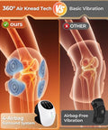 Msfoot 4 Kneading Cushions Knee Massager +1-Second Heat + Red Light Therapy | 3 Intensity Levels Adjustable Straps Up To 18.9In | Cordless Joint Pain Relief For Arthritis Athletes & Seniors