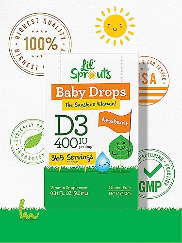 Carlyle Baby Vitamin D3 Liquid Drops 365 Servings 31Oz