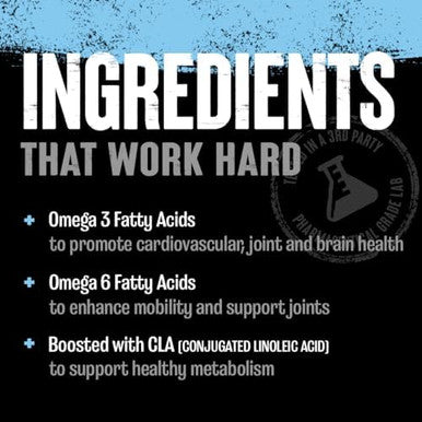 Animal Advanced Omega Essential Fatty Acids High Potency 3500Mg Omega 3 & Omega 6 Supplement With Epa Dha Ala Cla Gla For Heart Brain Joint Skin Eye Metabolism Immune Health 30 Day Pack