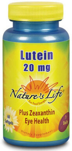 Nature's Life Lutein 20 mg 60 softgels