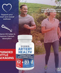 Artery Health for Heart Immune and Bone Support with Vitamin K2 180mcg Vitamin D3 5000iu 30 Veggie Capsules