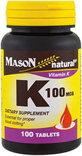 Mason Natural Vitamin K 100Mcg Tablets 100 Ea
