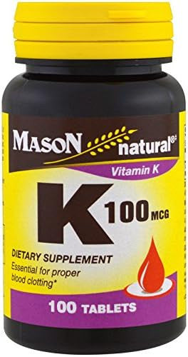 Mason Natural Vitamin K 100Mcg Tablets 100 Ea