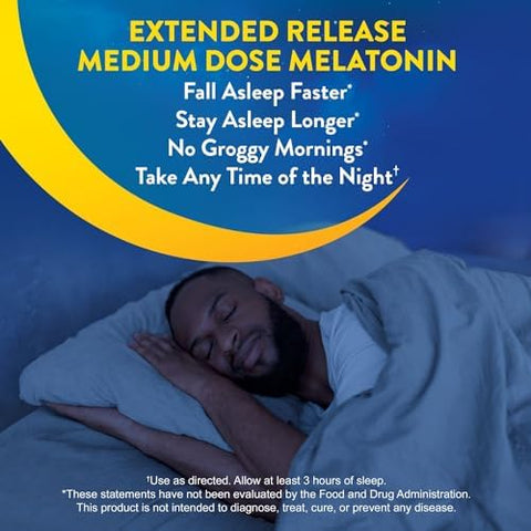 Midnite Extended Release Medium Dose 6 Mg Melatonin Sleep Aid Nonhabit Forming Herbal Dietary Supplement For Adults Drug Gluten Lactose Vegetarian Vegan 30 Tablets