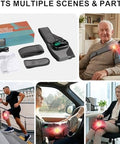 Galax Pro Knee Electric Massager With Heat Cordless Heated Knee Massage For Pain Relief With 3 Heating Levels 6 Vibration Modes Led Screen & Adjustable Strap