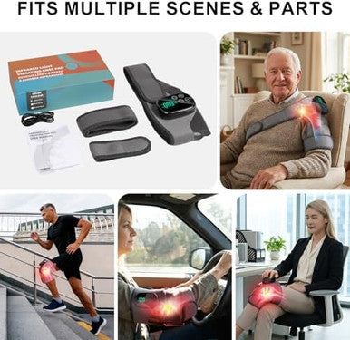Galax Pro Knee Electric Massager With Heat Cordless Heated Knee Massage For Pain Relief With 3 Heating Levels 6 Vibration Modes Led Screen & Adjustable Strap
