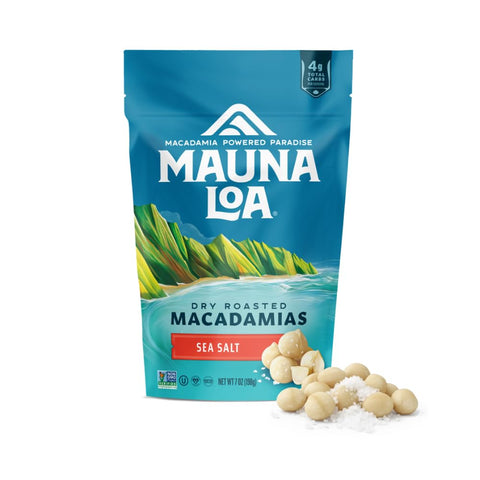 Mauna Loa Sea Salt Roasted Macadamia Nuts Premium Hawaiian Nuts 20oz Resealable Bag Keto Friendly Gluten Snack