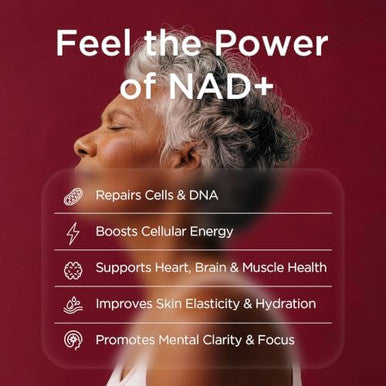 NAD+ Supplement for Women - NMN Alternative with -NAD+ Trans-Resveratrol CoQ10 D-Ribose - Promotes Cellular Renewal Energy and Radiant Skin Health - 60 Capsules Advanced