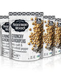 Saffron Road Organic Crunchy Chickpea SnacksGluten Free NonGMO Halal Kosher Vegan (Sea Salt and Cracked Pepper 6 oz (4 Pack))