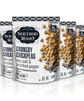 Saffron Road Organic Crunchy Chickpea SnacksGluten NonGMO Halal Kosher Vegan (Sea Salt and Cracked Pepper 6 oz (4 Pack))