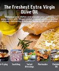 Frantoio Uliveti Umbri Bag in Box Olive Oil | Authentic Italian Extra Virgin Olive Oil | Perfect for Finishes and Dressings | Cold Pressed 100% Made in Italy | Bag-in-Box 3L (101.4 Fl Oz)