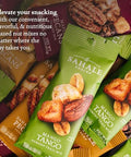 Sahale Snacks Mango Tango Almond Trail Mix, 1.5 oz Grab & Go Bags (18 Packs) - Dry-Roasted Deluxe Mixed Nuts with Dried Mango & Banana Chips - Non-GMO, Kosher Trail Mix & Certified Gluten-Free Snacks
